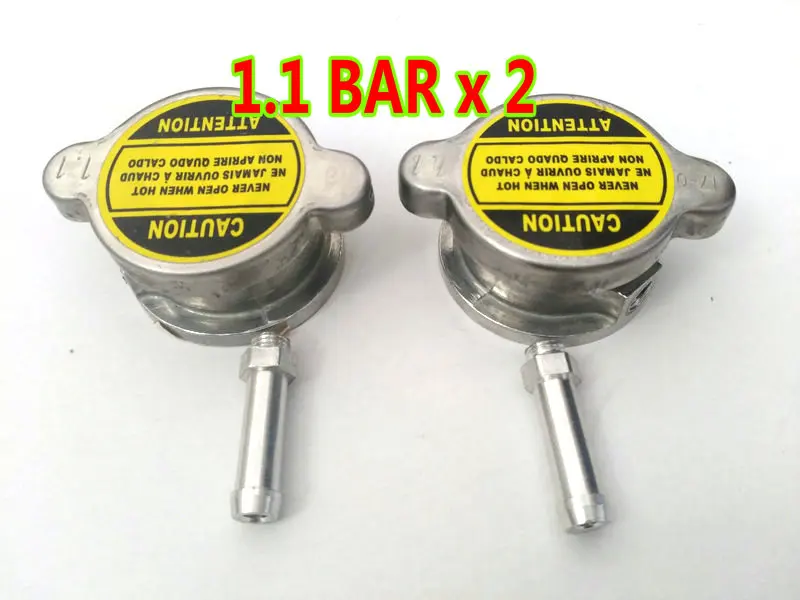 2PCS 1.1BAR 1,1/1,3 бар крышка радиатора и алюминиевый радиатор сварной наполнитель шеи и трубы для мотоцикла велосипед Yamaha/Suzuki/Honda/KTM/GAS - Цвет: 2PCS 1.1BAR