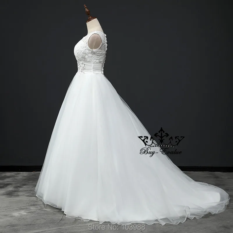 hot sale 2016 Stock Corset Wedding Dresses Ivory White Robe de Mariee Organza Beaded Plus Size Cheap Bridal Gown 023 | Свадьбы и