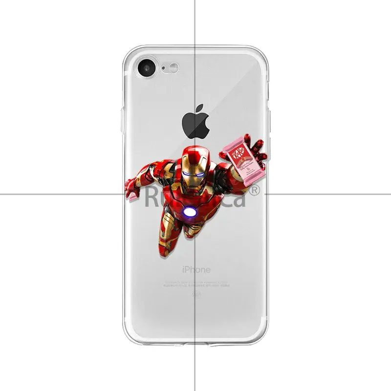Ruicaica Iron Man Marvel Avengers Newly Arrived Transparent Cell Phone Case for iPhone 5 5Sx 6 7 7plus 8 8Plus X XS MAX XR | Мобильные