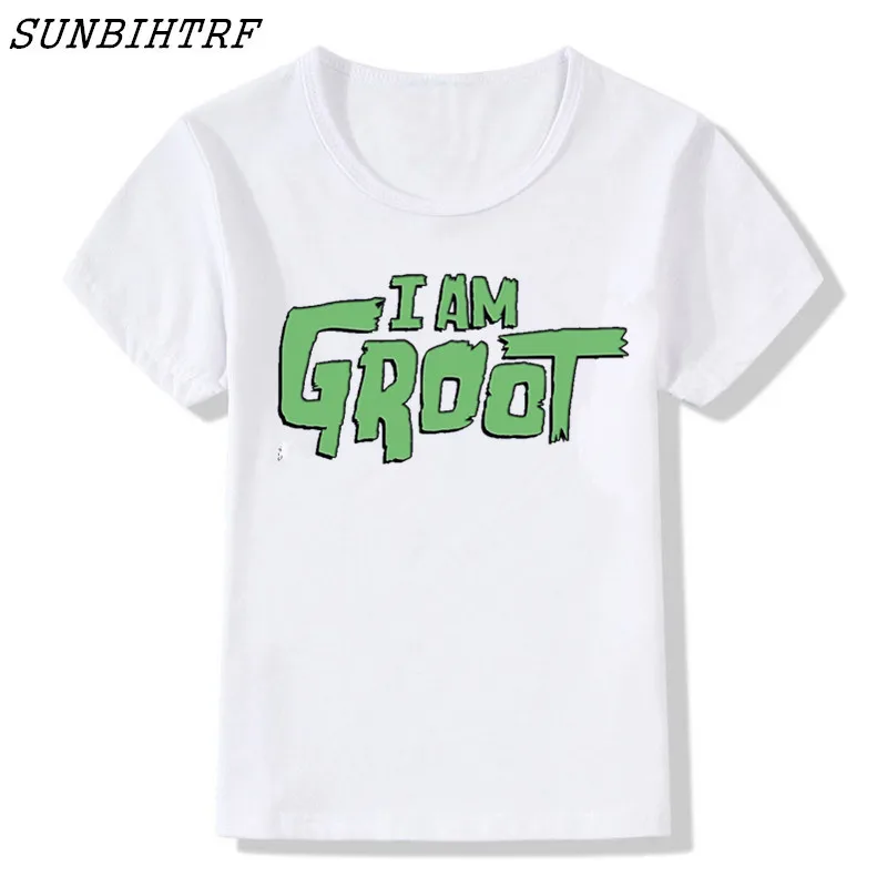 Стражи Галактики 2 детей футболка аниме детские поп Грут Лето Забавный I Am groot