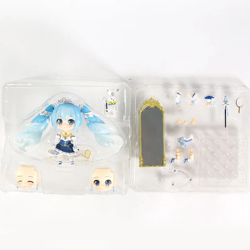 Хацунэ Мику и кролик юкин Снег Мику вер. Nendoroid 1000 ПВХ фигурка Коллекционная модель игрушки - Цвет: 1000 no box