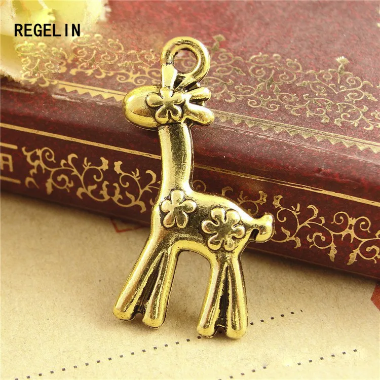 Подвеска REGELIN 10 шт. 17х30 мм Античная бронзовая подвеска Sika deer для самостоятельного