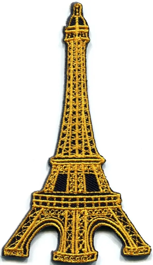 Новинка! Желтая Эйфелева башня Париж Франция Ретро Бохо Европейская аппликация