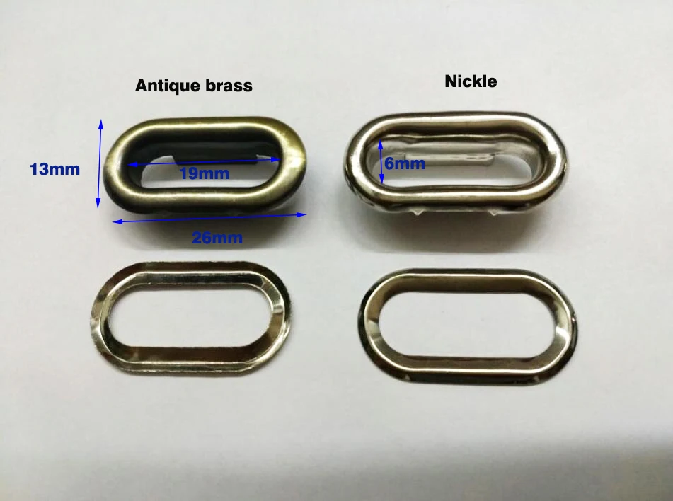 200 шт./лот 0 75 дюйма (19 мм) никель/античная латунь/черные кольца с шайбами овальные +