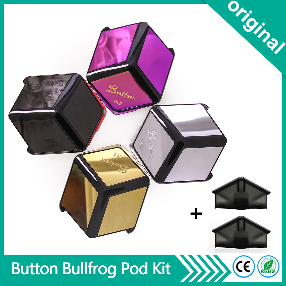 Оригинальная Кнопка электронной сигареты Bullfrog Pod Vape Kit 380 мАч батарея все в одном