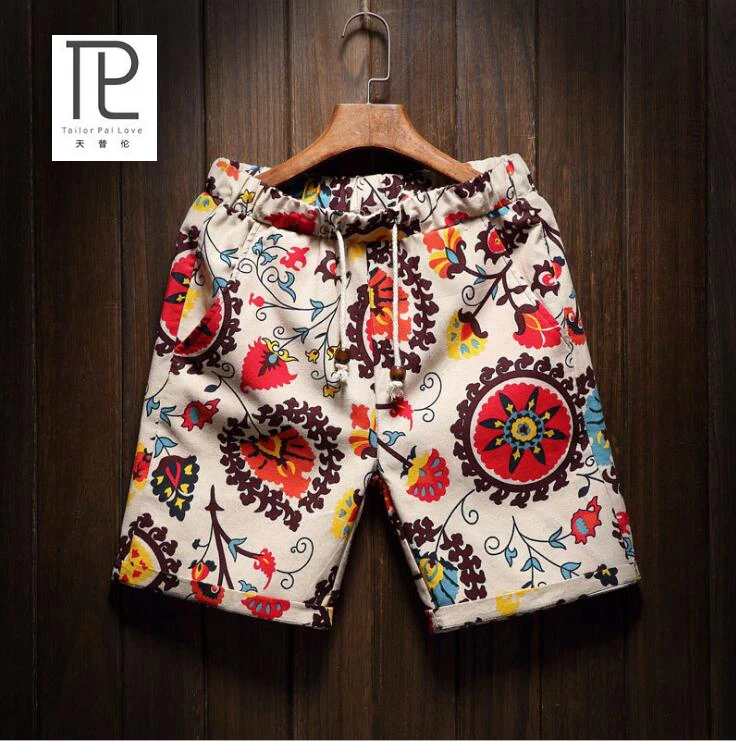 Брендовые мужские шорты повседневные пляжные Homme Bermuda летние с принтом для отдыха