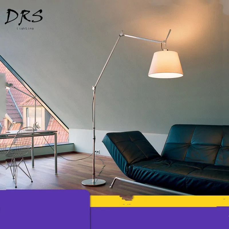 Дизайнерская двойная качающаяся напольная лампа Artemide TOLOMEO, для гостиной, для учебы, для рыбалки, рокер, торшер, Lamparas De Pie, светильник