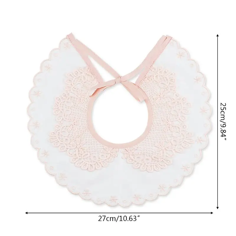 Детский кружевной Слюнявчик с цветочным рисунком Слюнявчики для кормления
