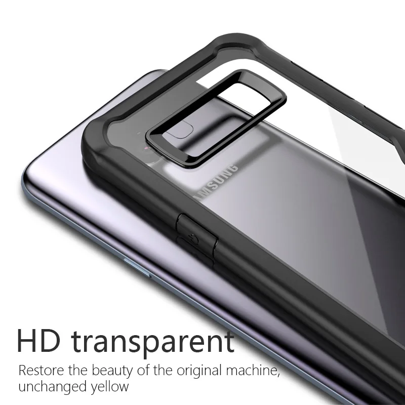 Для samsung Galaxy S8 случае Роскошные HD прозрачный PC задняя крышка w/Soft ТПУ Рамка Тонкий