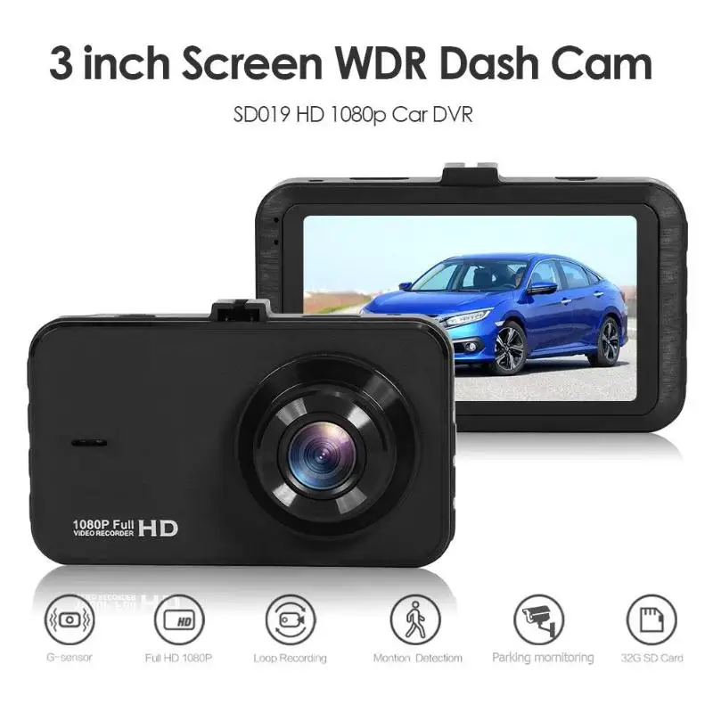 SD019 Автомобильный видеорегистратор Камера G30 Full HD 1080P 140 градусов для автомобилей