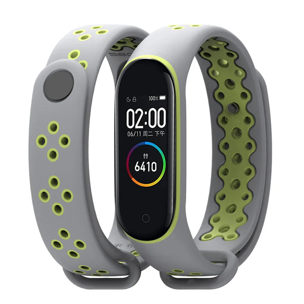 Браслет mi d Band 4 спортивный браслет для Xiaomi браслета силиконовый черный банда