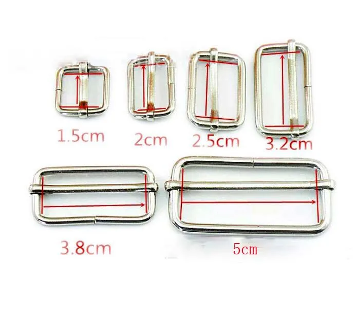 20 шт./лот металлический Регулируемый buckle20mm/25 мм/32 мм/38 мм/50 мм серебристого цвета одежды ремень DIY рукоделие Чемодан своими руками шитьё вручную сумочка-кнопки - Цвет: bar buckle