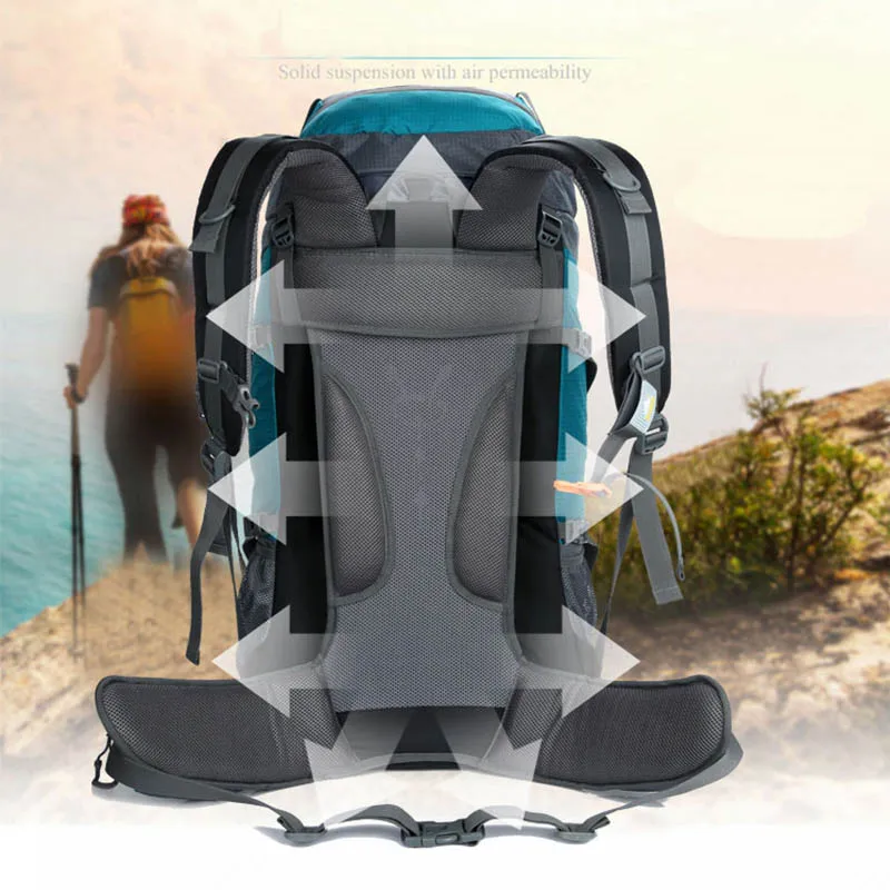 85L Waterproof Outdoor Hiking Backpacks Men Nylon Sports Bag Backpack Camping Travel Climbing Mountaineering Rucksack Male | Спорт и