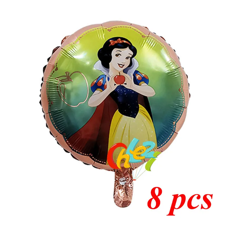 Rose gold Snow White Золушка Белоснежка шары в форме принцесс Аврора Ариэль Белль Жасмин Тиана Анна globos Девочка День рождения вечеринка праздник поставка игрушки - Цвет: Rose gold Snow White