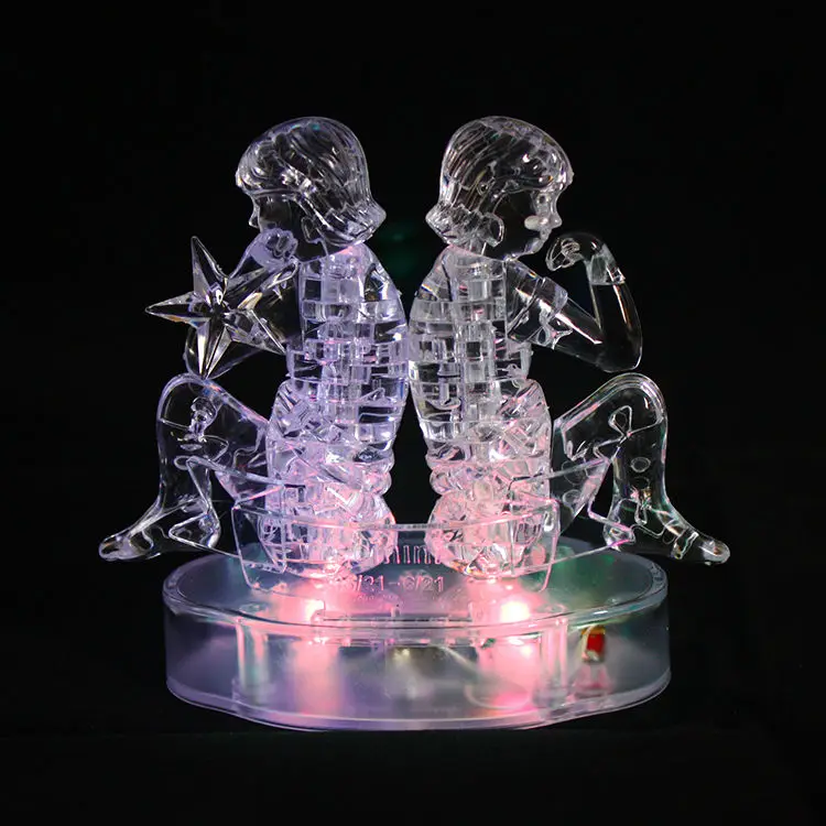 Kidpower Счастливый час головоломки хрустальные головоломки 3D гороскоп стрелец Скорпион головоломка игра для мозга развивающие игрушки подарок