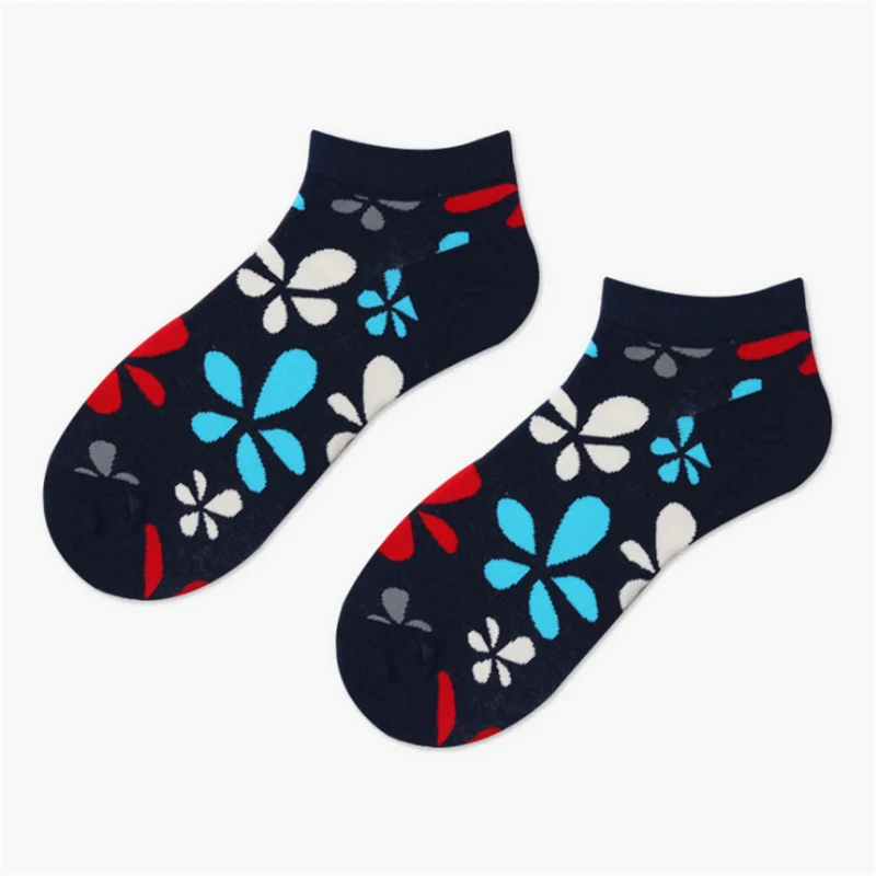 51142 Moda Socmark, брендовые летние трендовые счастливые мужские носки, хлопковые мужские носки-лодочки, забавные оригинальные носки в стиле Харадзюку, носки до щиколотки с фруктами - Цвет: 51142