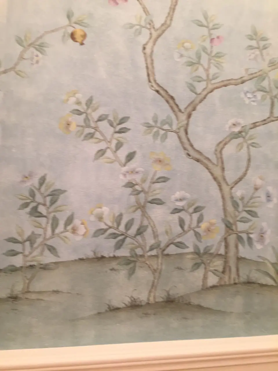 Индивидуальные шелковые обои с эффектом старины ручная роспись цветами птицами