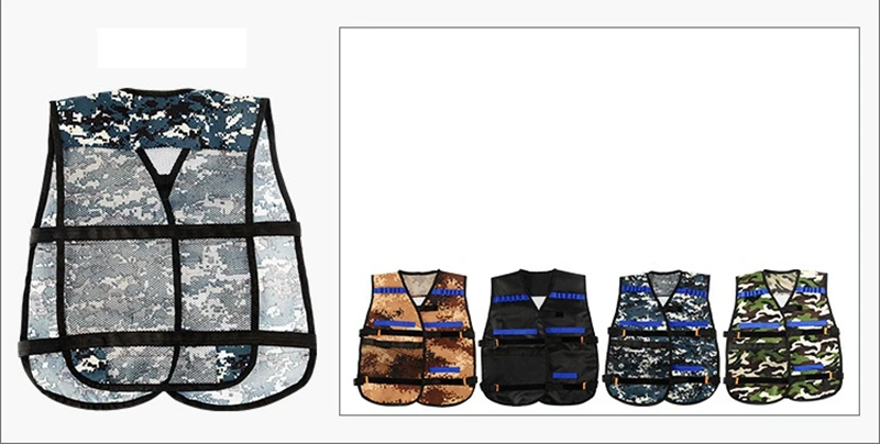 Tactical Vest Adjustable with Storage Pockets fit for Nerf N-Strike Elite Team