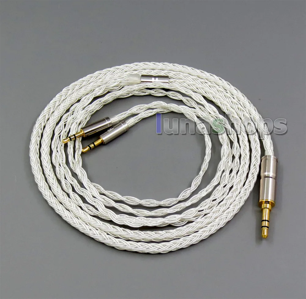 16 ядер чистый посеребренный кабель для Hifiman HE560 HE-350 HE1000 V2 наушников XLR 2,5 мм 4,4 мм 3,5 мм до 2 LN06134