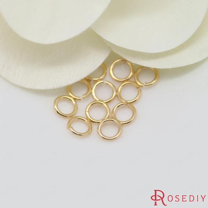 Латунные Колечки с покрытием 24 каратным золотом 20 шт.|jewelry findings|ring splitjump rings |