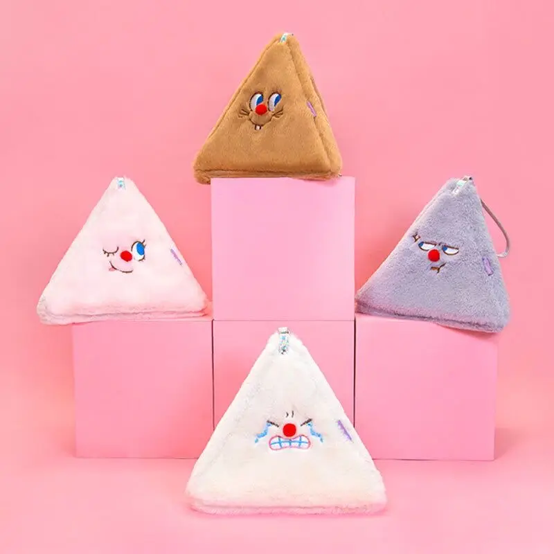 Мягкий фланелевый Кошелек для монет Bentoy Milkjo треугольная женская сумка с ремешком