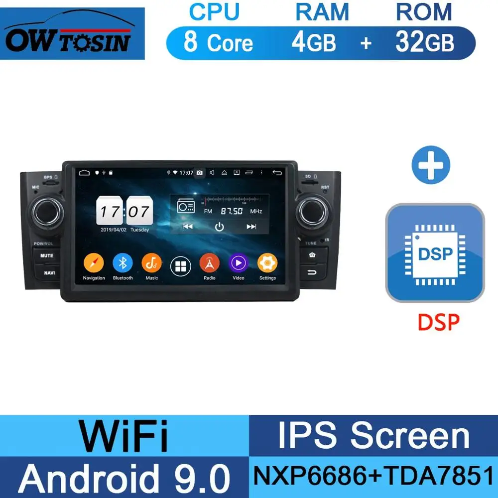 32G DSP " ips 8 Core 4G Оперативная память+ 64G Встроенная память Android 9,0 автомобиль dvd-радио GPS для Fiat Linea 2007 2008 2009 2000 2010 2011 2012 2013 DSP CarPlay - Цвет: 32G DSP