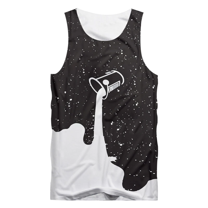 Майка мужская летняя с цифровым 3d принтом жилет космическим повседневная