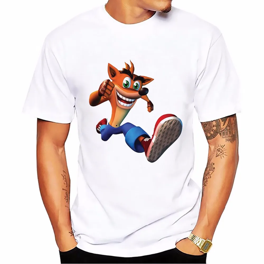crash bandicoot Mask funny t shirt men jollypeach brand Summer new Casual tee homme Breathable tshirt Plus Size t-shirt | Мужская одежда