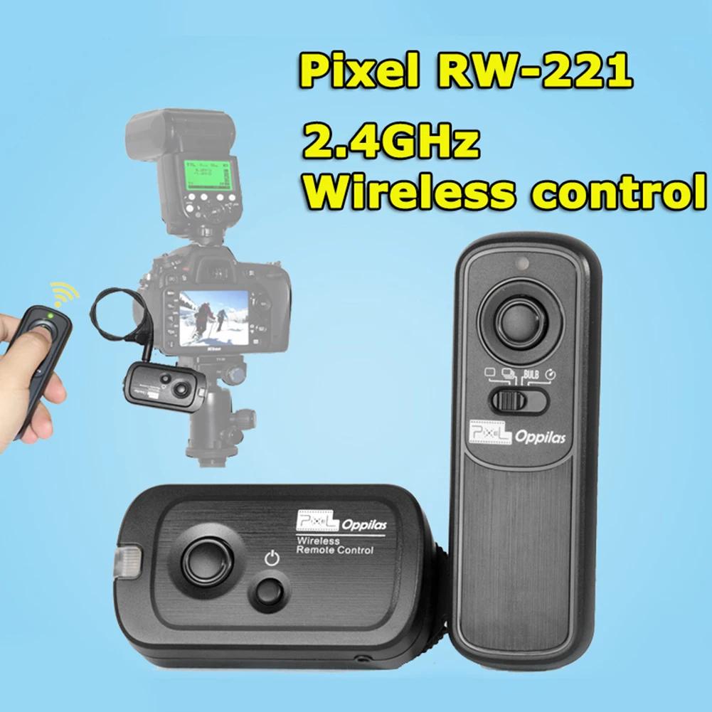 1pc Black Wireless Smart Remote Control PIXEL RW-221 N3 Shutter |