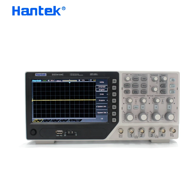 Цифровой осциллограф Hantek DSO4104C 4 канала 100 МГц ЖК дисплей USB|usb oscilloscope|storage