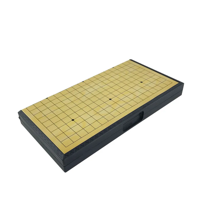 Easytoday Пластиковая Складная шахматная доска магнитная игра шахматы Gobang набор