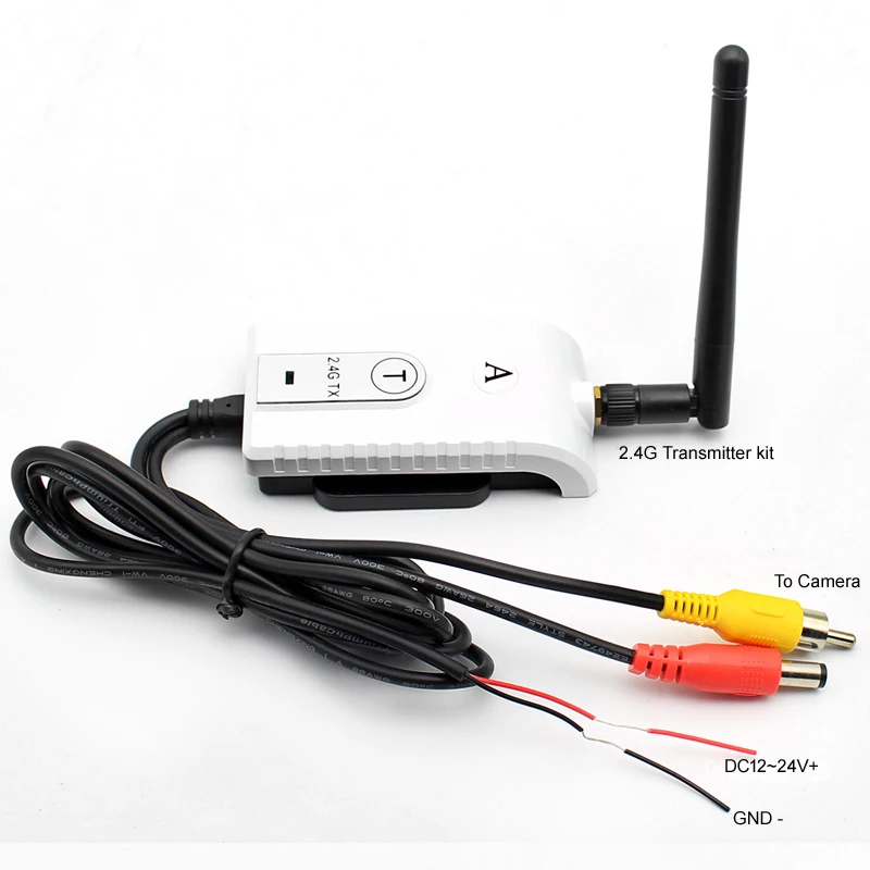 2.4GHz Wireless 200m Range AV Cable Truck Camera Video Bus Transmitter and Receiver Car DVD Player Parking Monitor | Автомобили и