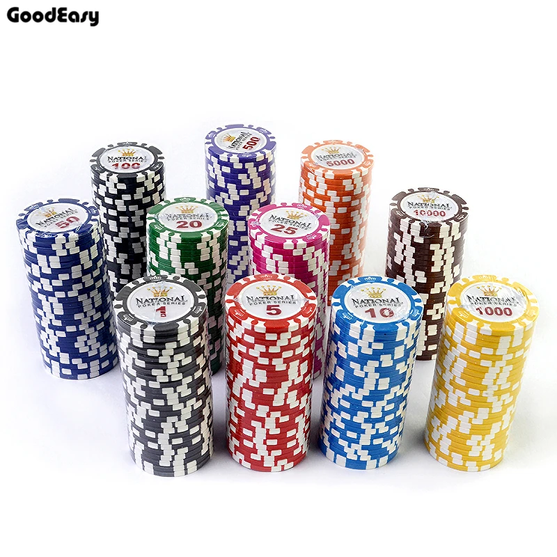 100 500 шт./компл. 14 г/шт. глины Золотая Корона фишки для покера наборы Casino Chips в форме