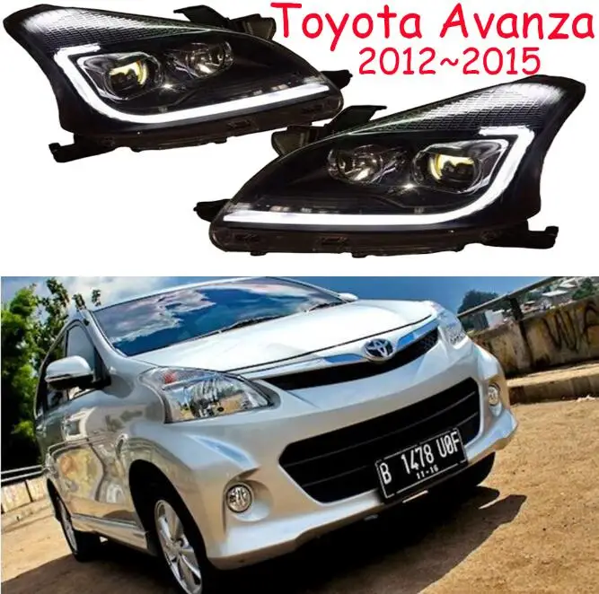 headlight 2pcs Автомобильный Стайлинг Головной фонарь для Avanza фар 2012~ DRL Биксеноновые линзы hi LO Avanza Задний фонарь - Цвет: headlight 2pcs