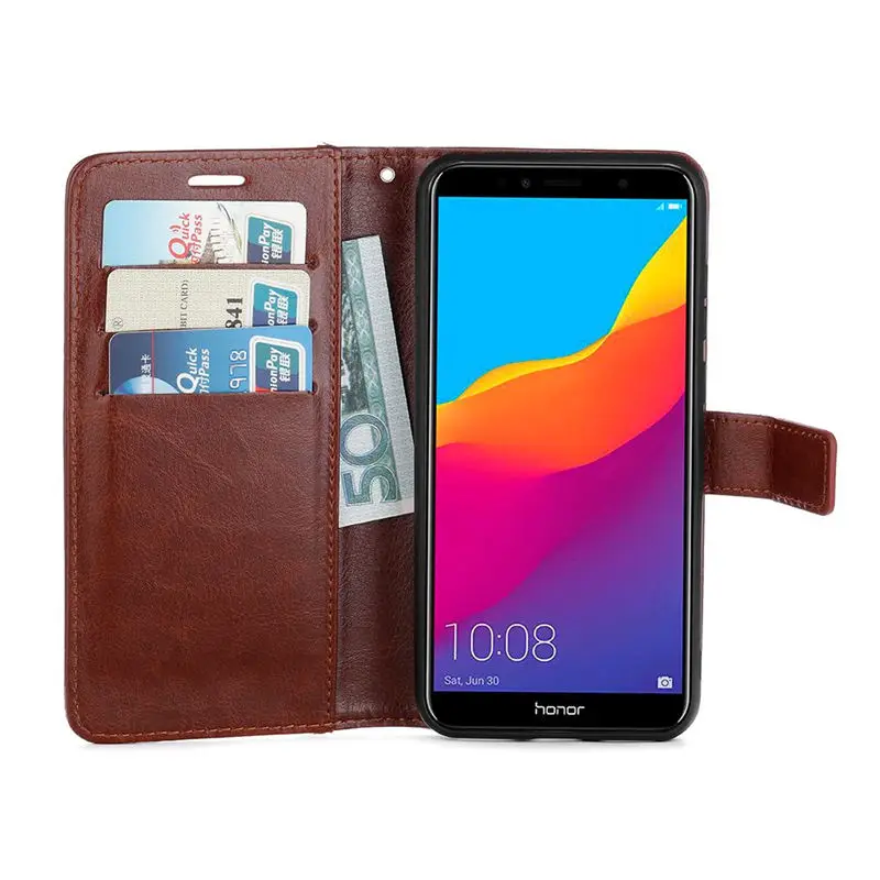 Huawei Y6 Prime 2018 чехол Роскошный кошелек для телефона из искусственной кожи Y 6 Y62018 ATU L21