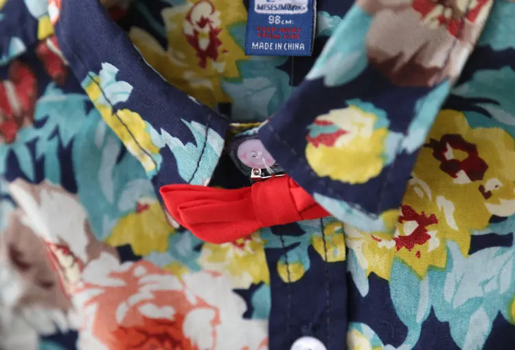 Рубашка с длинным рукавом для мальчиков цветочным принтом | Мать и ребенок