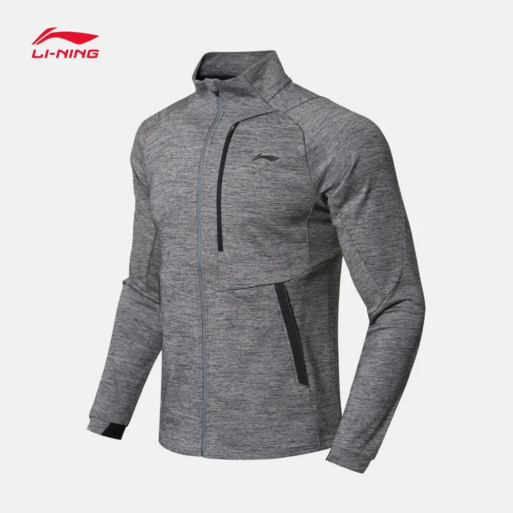 Li-Ning мужской тренировочный свитер 74% хлопок 26% полиэстер обычная посадка
