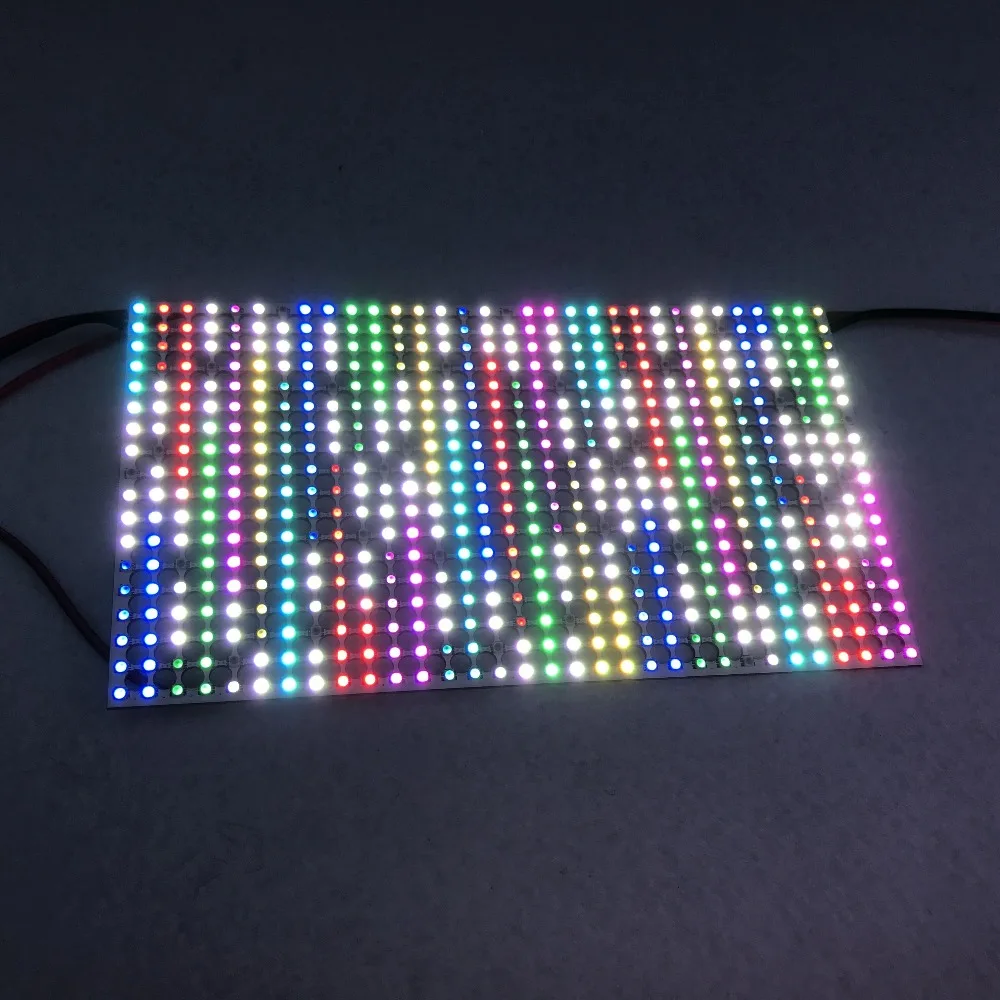 P5mm P9823F IC 2020 SMD 18*32 пикселей светодиодный адресуемый жесткий панельный светильник