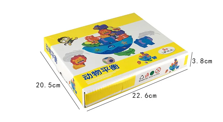 

Free shipping 2018 Animal balance toys gifts/Teaching Resources/Creative children's wooden building blocks toys wood Board Game