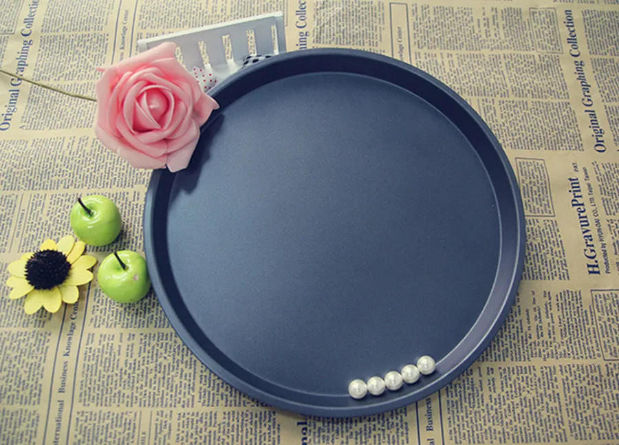 Высокое качество углеродистая сталь 10-дюймовый лоток для пиццы круглая форма