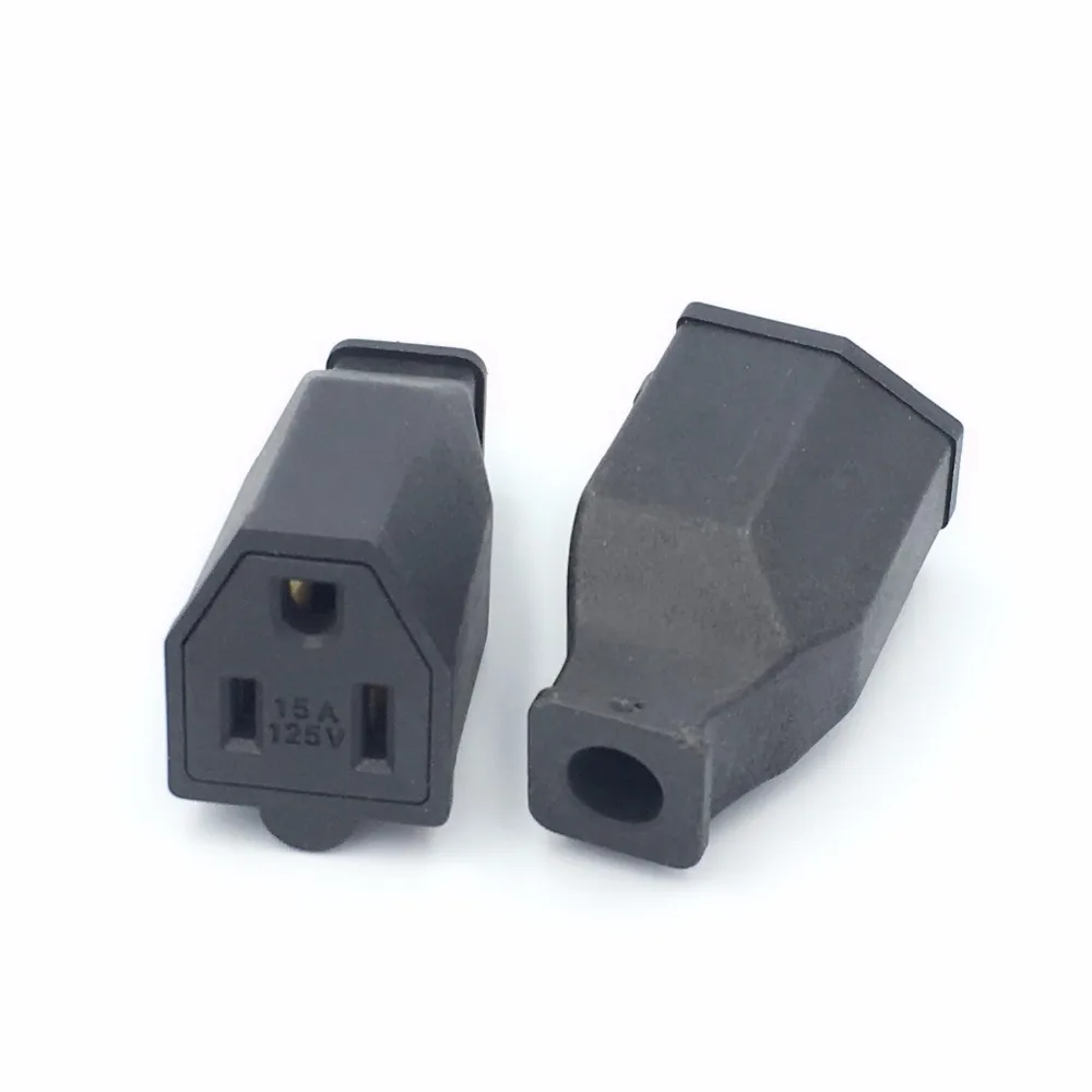 Черный медный Американский Собранный промышленный адаптер питания штепсельная