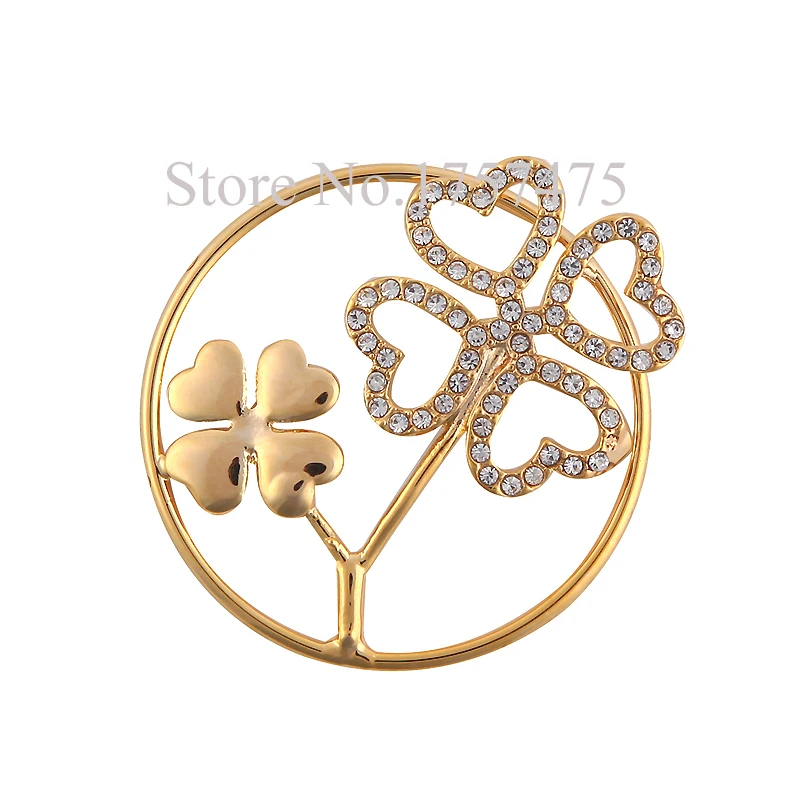 TDIYJ 6 шт. Новый 1 2 мм толщина моя монета Shamrock Deluxe 33 четыре листа клевера Монета диск