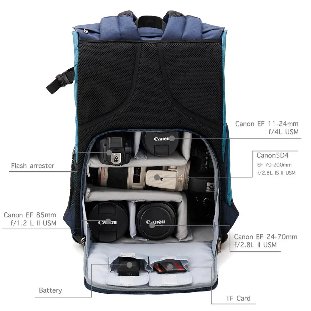 BAGSMART для мужчин многофункциональная камера рюкзак DSLR сумка 15 6 ноутбуки