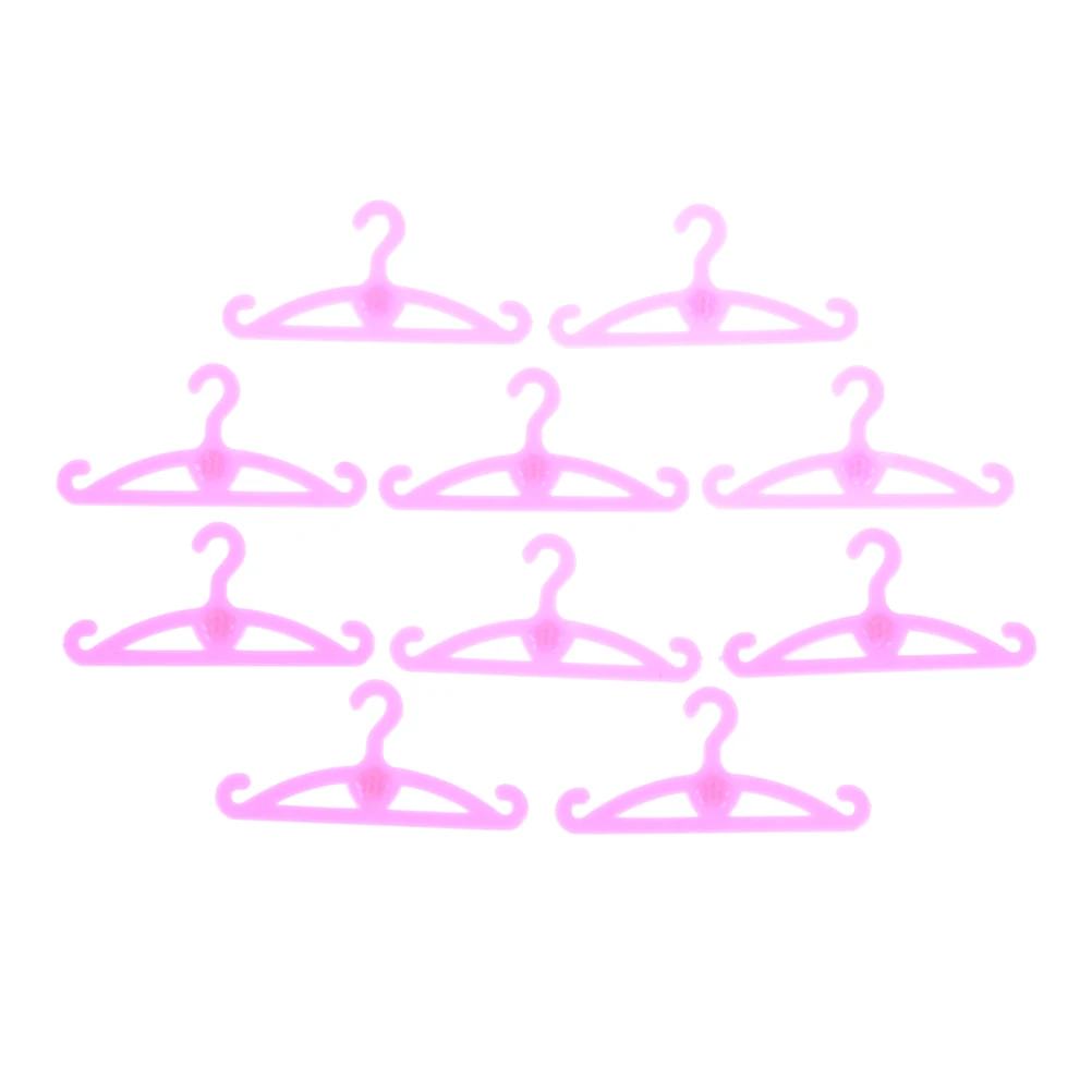 10 шт./лот розовые вешалки одежда аксессуары для кукол ролевые игры
