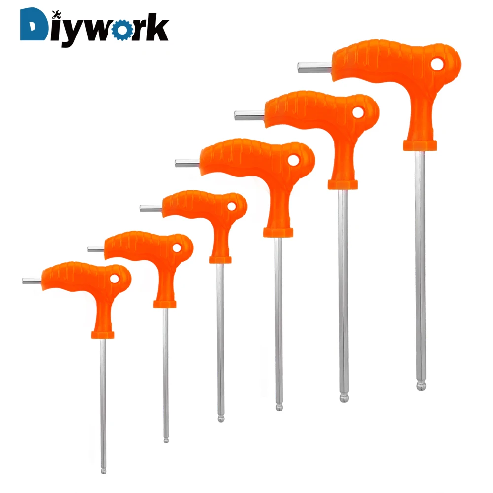 DIYWORK T ручной инструмент внутренний шестигранный ключ гаечный 2 5 мм 3 4 6 8 из