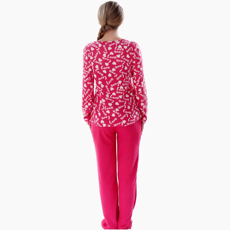 2016 весенний женский флисовый пижамный комплект из 2 предметов больших размеров