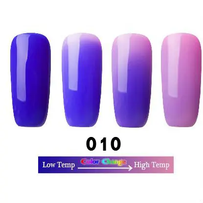 010 Lulaa 18 Цвета Термальность Температура изменить Цвет ногтей Гель-лак Soak Off УФ-Хамелеон Гель-лак Блестящий лак для ногтей гель лак - Цвет: 010