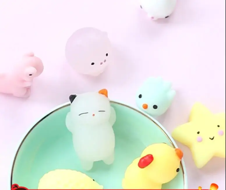 Миниатюрный мягкий милый цветной антистрессовый мяч Mochi абажур липкий снятие