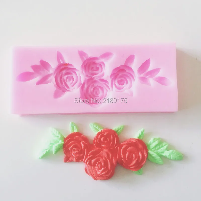 Высокое Качество Мини-Силиконовые Цветок Розы Форма Торт Украшение DIY Mold Ручной