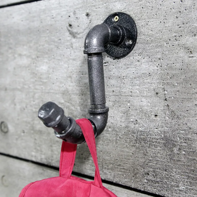 Американская промышленная Ретро стильная трубка настенные крючки для вешалок